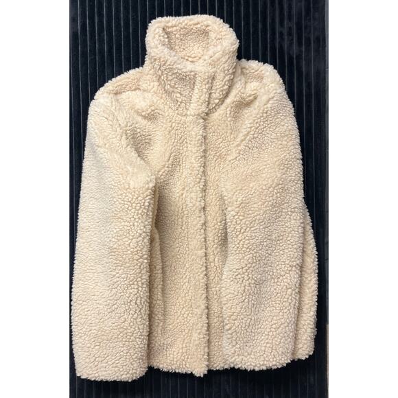 Aeropostale Women’s Fleece Jacket Size Large White Full Zip - Picture 3 of 6